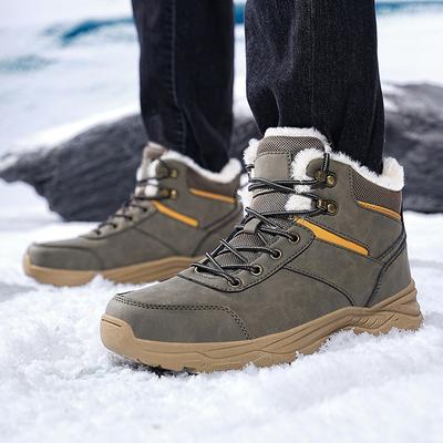 Winter-Samt-Sport-Baumwollschuhe in großer Größe für Herren, warme Schneestiefel, Outdoor-Wanderschuhe, Kaltwetter-Schuhe