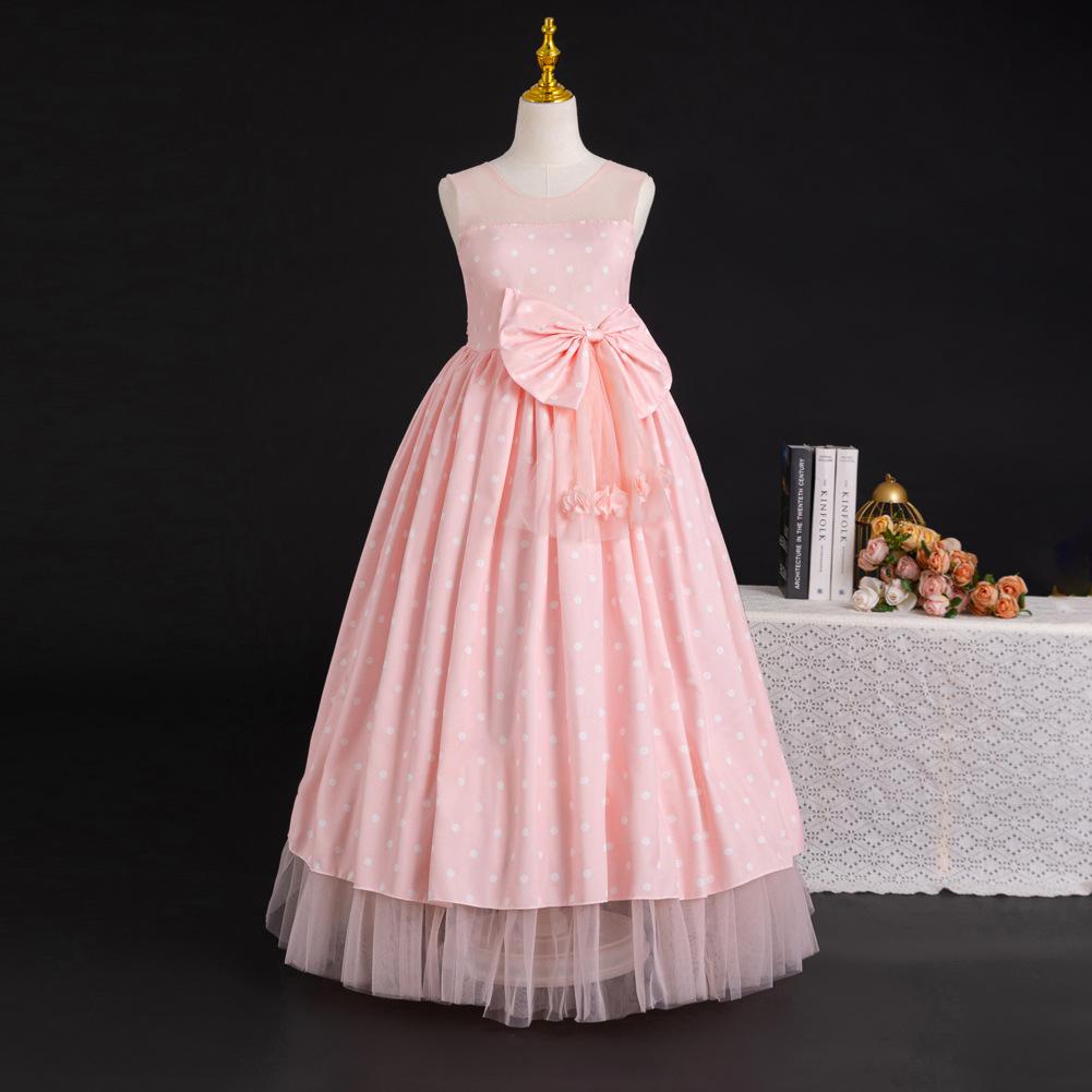 Teenage Mesh Princess Dresses Bat Mitzvah Girls Dresses Women High School Students Long Parent-Child Dresses Women