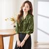 Women's Floral Chiffon Long Sleeve Blouse