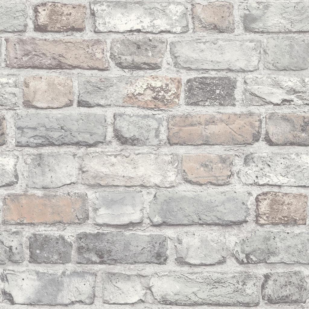 Grandeco Brick Effect Vinyl Wallpaper