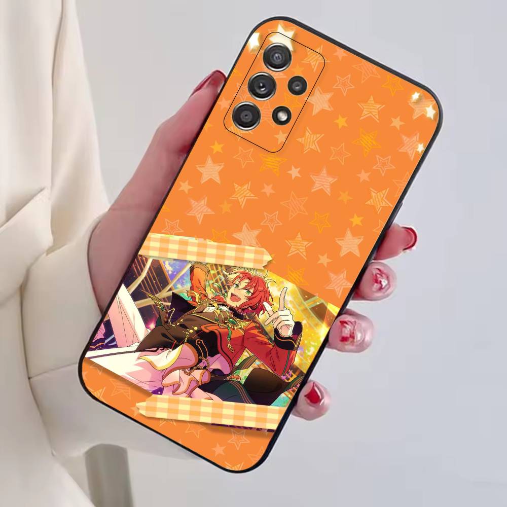 Game Ensemble Stars Tsukinaga Leo Phone Case Black Silicone Soft For Samsung S25,S24,S21,S22,S23,S30,Ultra,S20,Plus,Fe,Lite