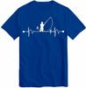 Fishing Heart Beat Pulse Tshirt FisherUnisex Gift Angling Angler Top T Shirt Midd