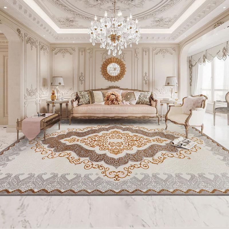 

Современный сине-бежевый ковер сложного художественного рисунка, большой ковер для гостиной, домашний декор, нескользящий напольный коврик 40X60CM