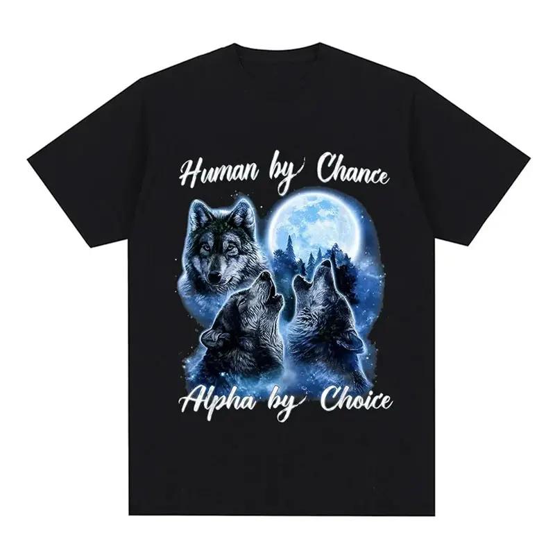 If They Talk Behind Yo Back Fart Wolf Literally Me Funny Meme Emo T-shirt Men's Harajuku Retro Oversized Cotton T Shirt 71787