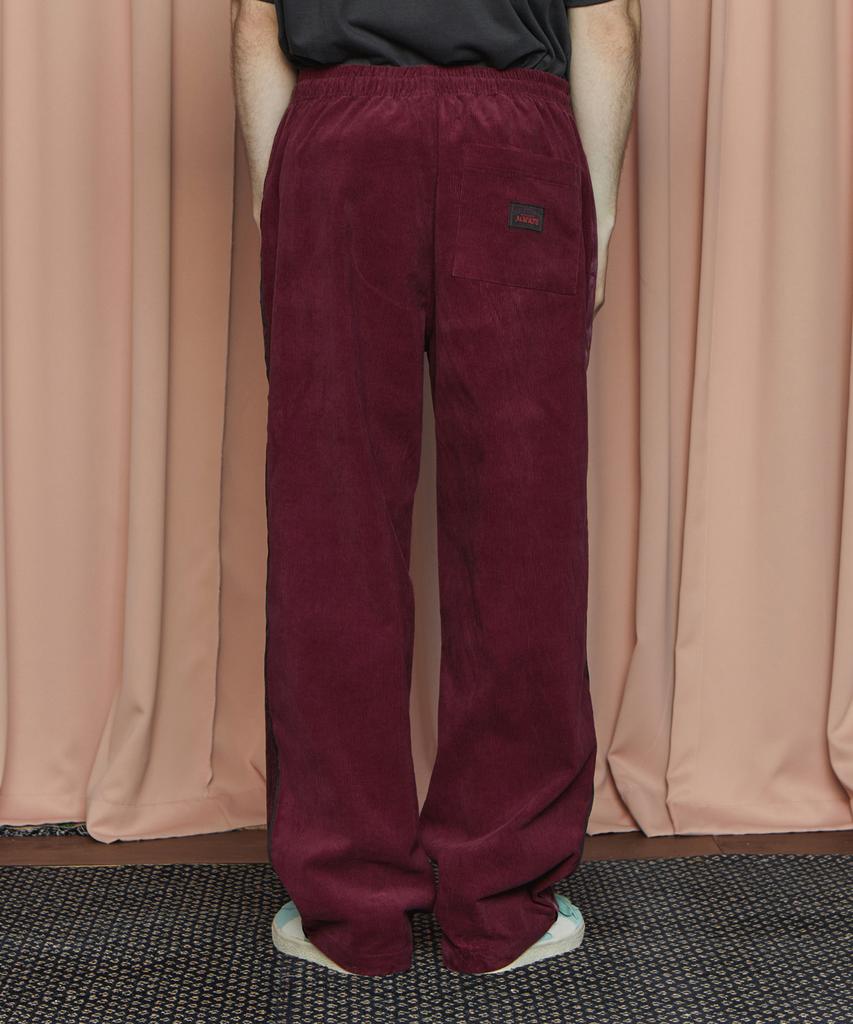 UNALLOYED Velour Corduroy Pants / Burgundy