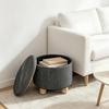Round Footstool, Practical Storage Stool, Shoe Stool, Step Stool (Only with Shoe Stool)