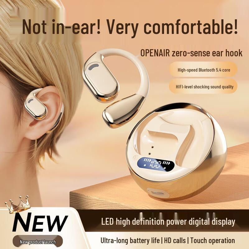 Yidian OWS Open-Ear Bluetooth 5.4 Headphones with AI Noise Reduction