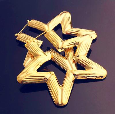 Punk Goud Zilver Kleur Bamboe Hoepel Oorbellen Voor Vrouwen Geometrisch Grote Ronde Cirkel Bamboe Oorbellen Sieraden Hip Hop Feest Sieraden