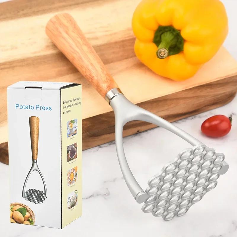 Manual Potato Masher Meat Potato Pressor Tool Whisk Food Cutter Crusher Home Kitchen Gadgets Multifunctional Garlic Pusher