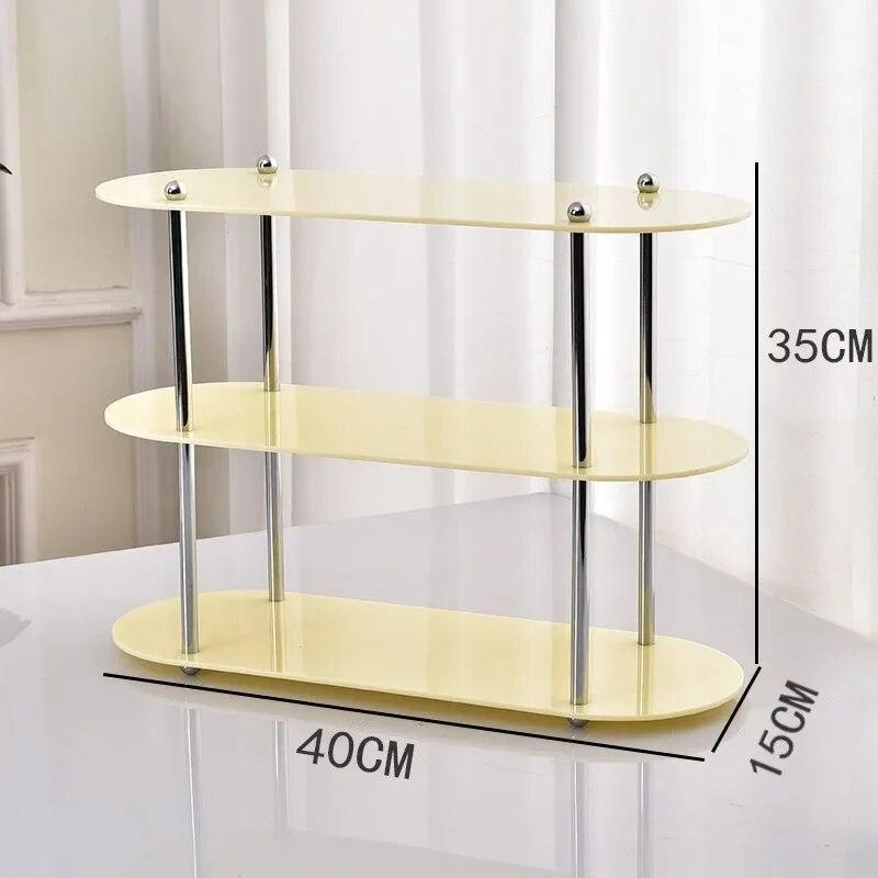 Acrylic Cup Rack Shelf Countertop Cosmetics Storage Rack Desktop Cup Display  Multi-Layer Coffee Cup Holder Decor