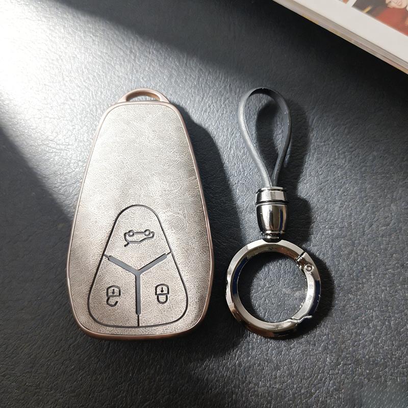 Car Key Case For Skyworth Ev6 Skywell Et5 Ht-I Hti Imperium Sev Elaris Beo Phev Fob Keychain Bag Shell Remote Cover Accessories