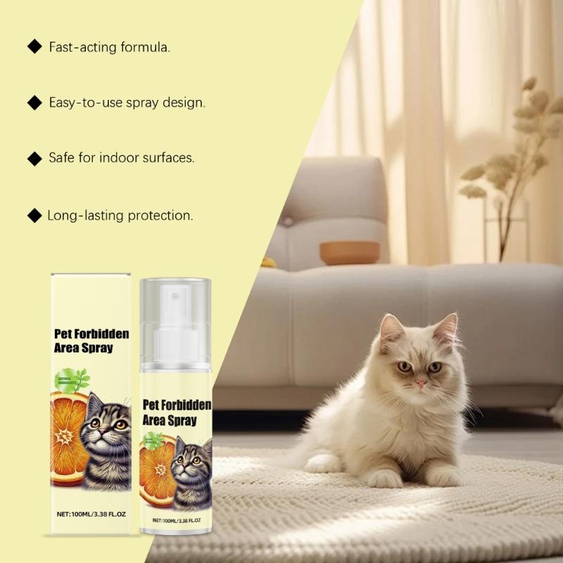 Katzenabwehrmittel für Innen und Außen, Effektive Kratzstopper für Katzen Trainingshilfe für Möbel Sofas Katzenabwehr Sprays
