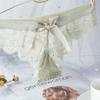 Úžasné ženy Spodní prádlo Bowknot Krajka Spodní prádlo Dámské Sexy T-záda Tanga Průhledné Kalhotky Japonský styl Transparentní kalhotky