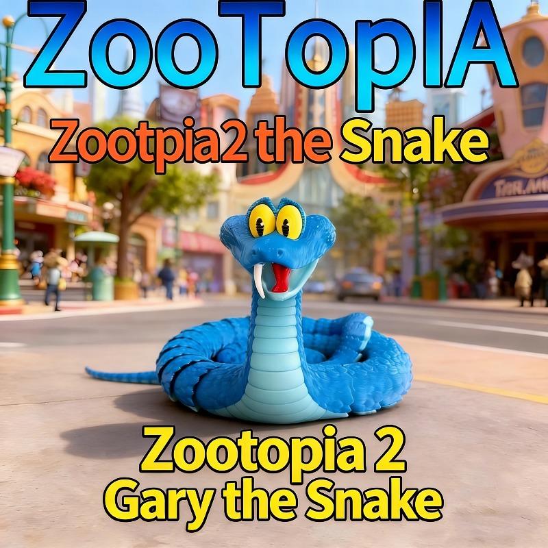 Discover Intime Zootopia 2 30-68Cm Gary Snake Articulated Simulation Toy Snake 3D Printed Snake Gary Model Children's Present Ideal For Children And Perfect For