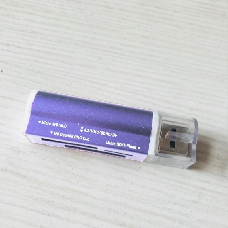 Portable All in1 USB Memory Card Reader For SDTF MicroSDHC MS Memory Sticks