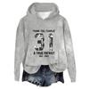 Women's Hooded Long Sleeve Printed Flannel Top Hooded Sweatshirt