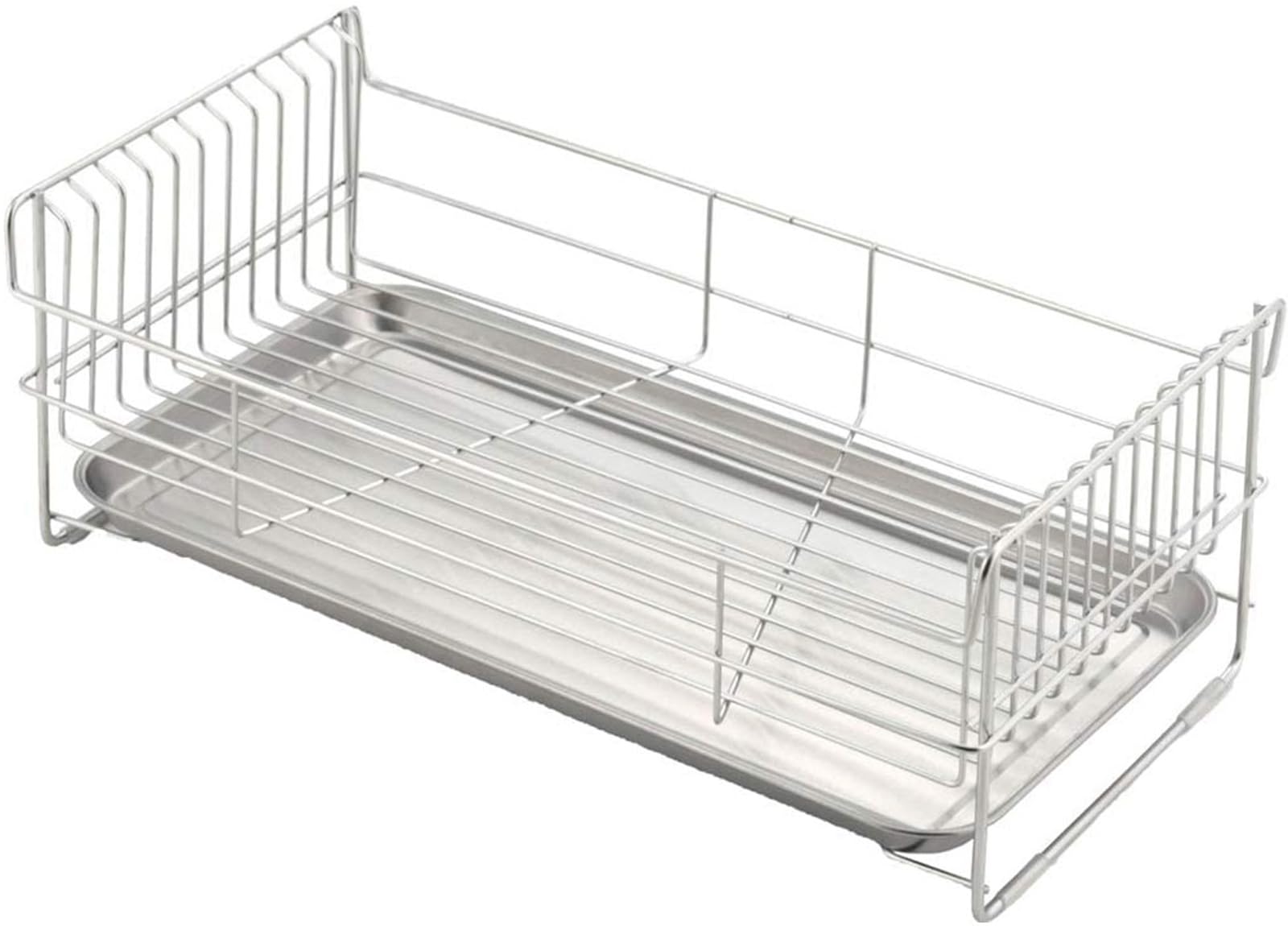 Shimomura Planning 42667 Compact Dish Drying Rack, Wide (Made in Japan), Sub Drainer, For Small People, For Small People, Kitchen Drainer, Smart, Stai