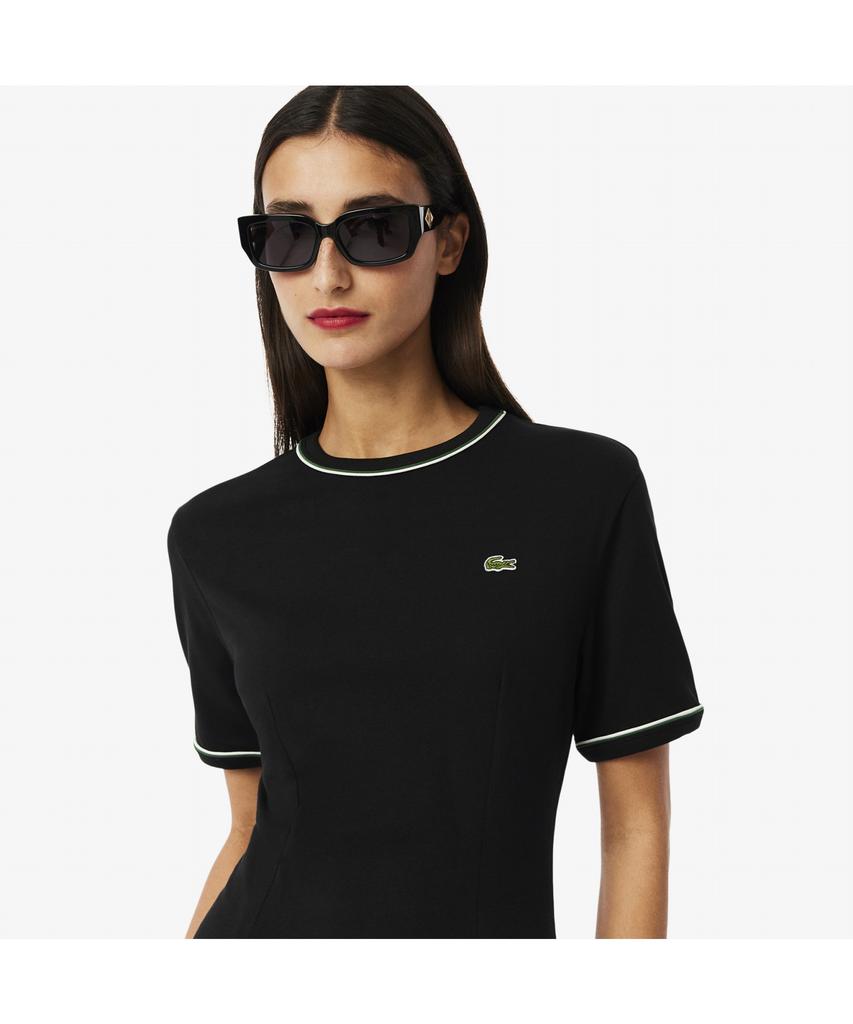 Lacoste Women'S Essentials Fit 'N Flare T-Shirt Dress Ef9988-55G M1Y