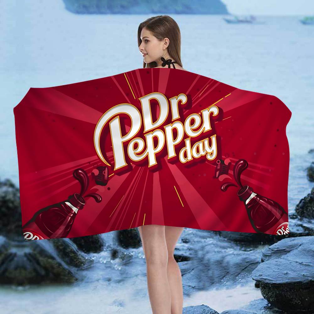 Erfrischungsgetränk Marke D-Dr P-Pepper Badetuch Mikrofaser Weich Wasserabsorbierend Atmungsaktiv Für Dekorative Cartoon Strandtuch