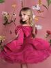 Robe de Princesse Satinée pour Filles – Jupe Plissée Papillon pour l'Été et la Remise des Diplômes