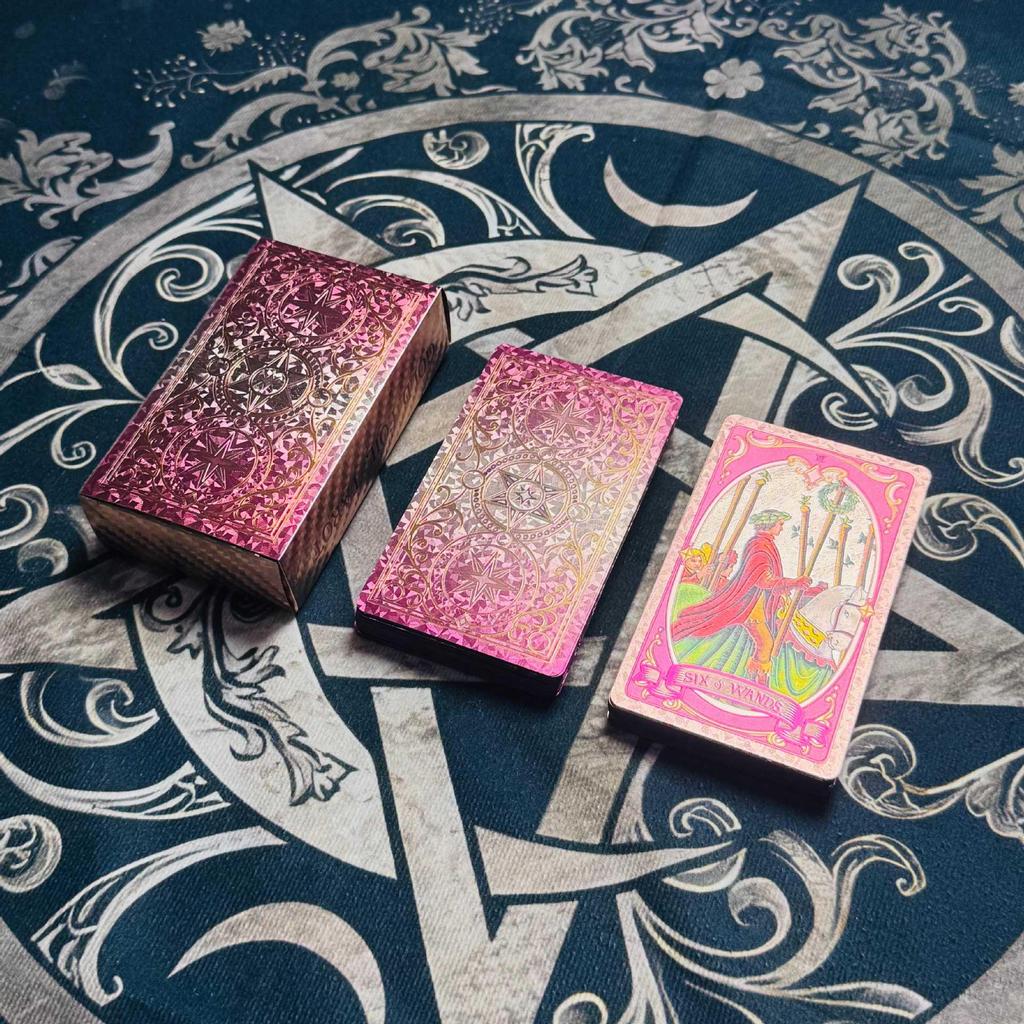 Waite Tarot Gold Foil Cards: Original Tarot Deck with Color Printed, Waterproof Cards & English Guide. Perfect for Table Gameplay.