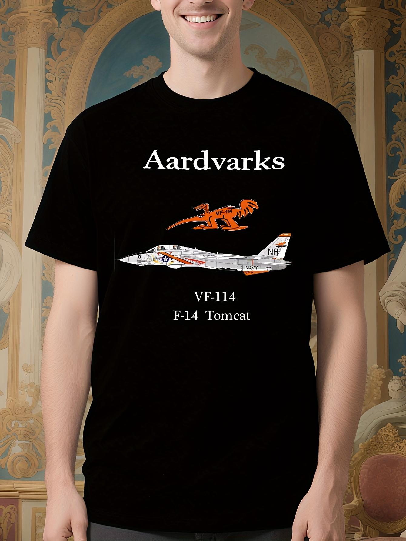 Naval VF-114 Aardvarks F-14 Tomcat Squadron Tshirt 100% C... XXXL