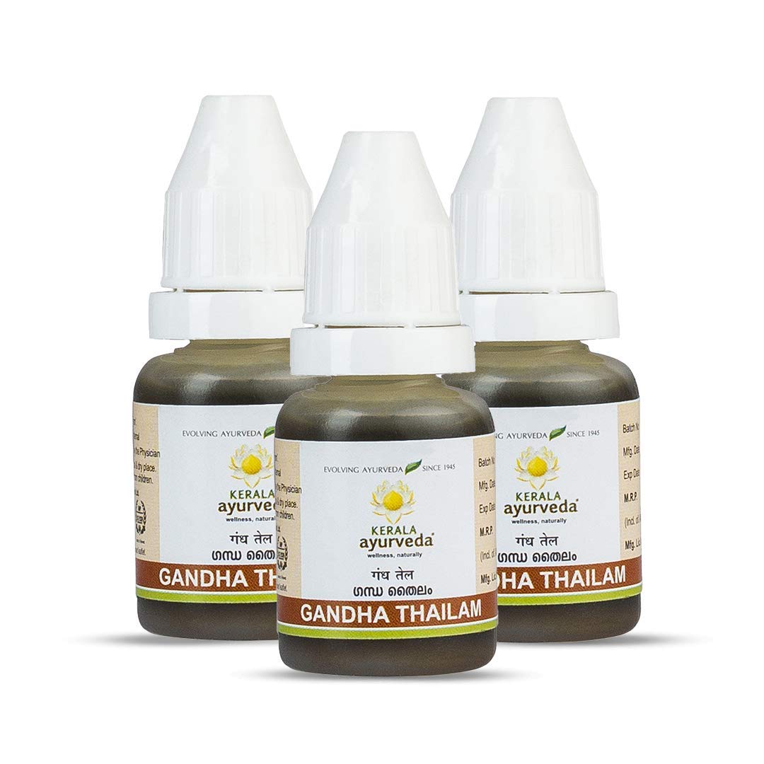 

Kerala Ayurveda Gandha Thailam 10 Ml Herbal Bone And Joint Support Oil For Internal And External Use Pack Of 3