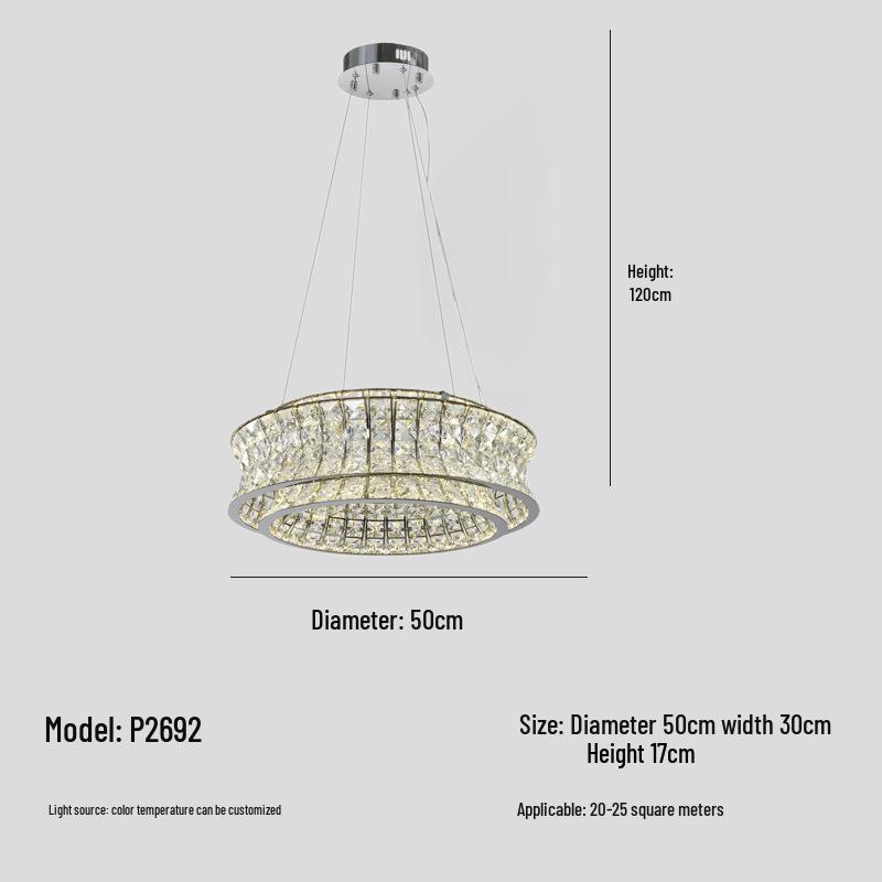 High-End Italian Crystal Chandelier for Living Room, Bedroom, or Restaurant
