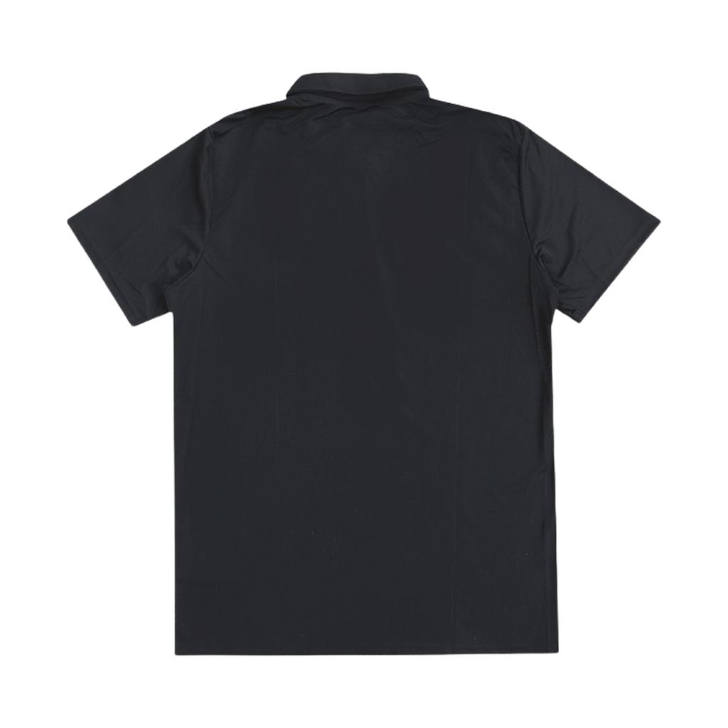 Puma Solid Color Logo Print Pullover Polo Shirt Men Polo Shirts Black White 658925-03