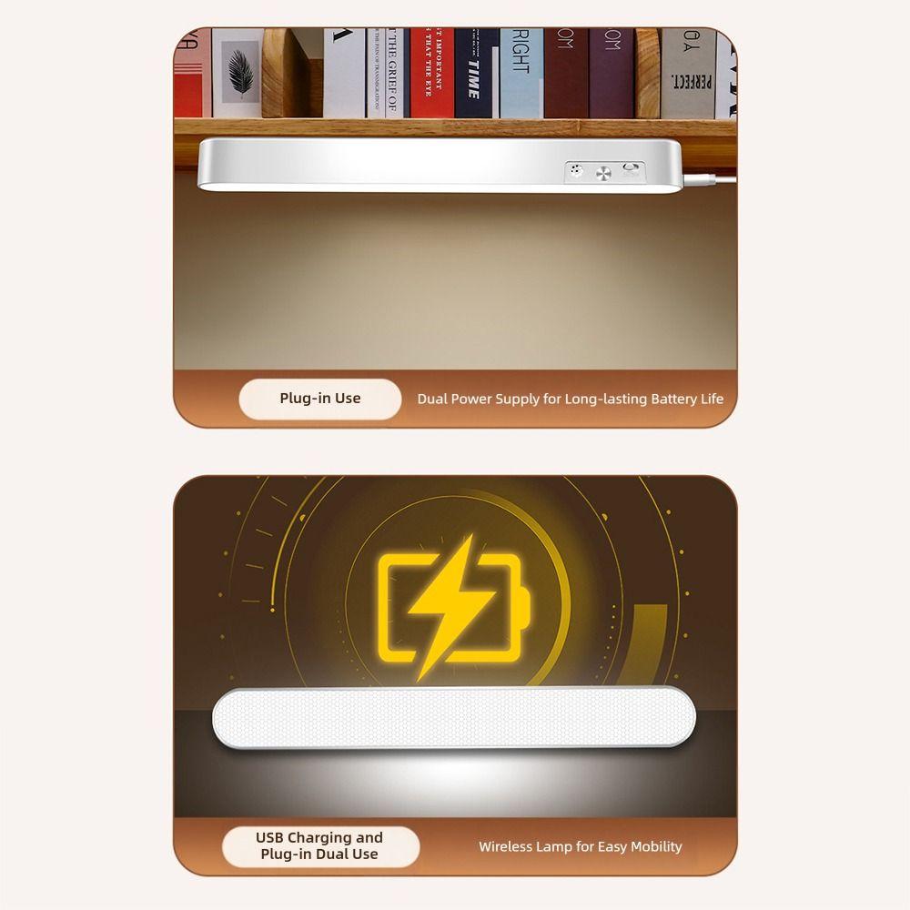 28cm Magnetic LED Lighting Dimming Function Remote Control Touch Control Lamp Rechargeable Eye-care Table Lamp Bedside Lighting