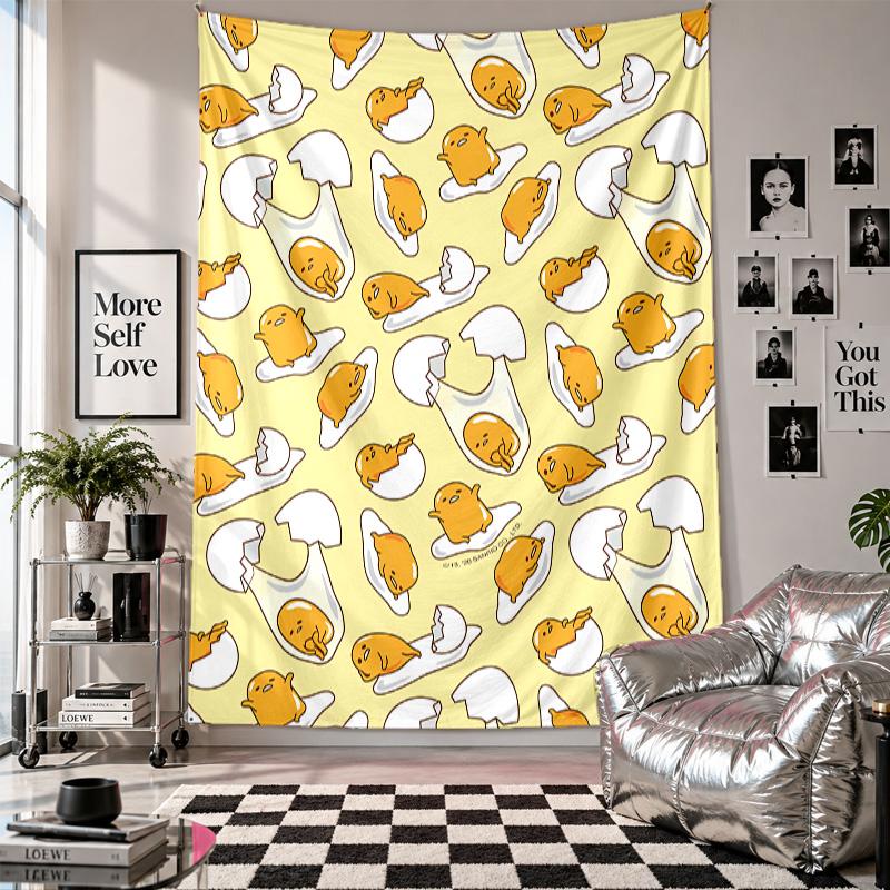 Wall TapestryGudetama Art Hanging Cloth Decorative Background Cover for Room Decoration