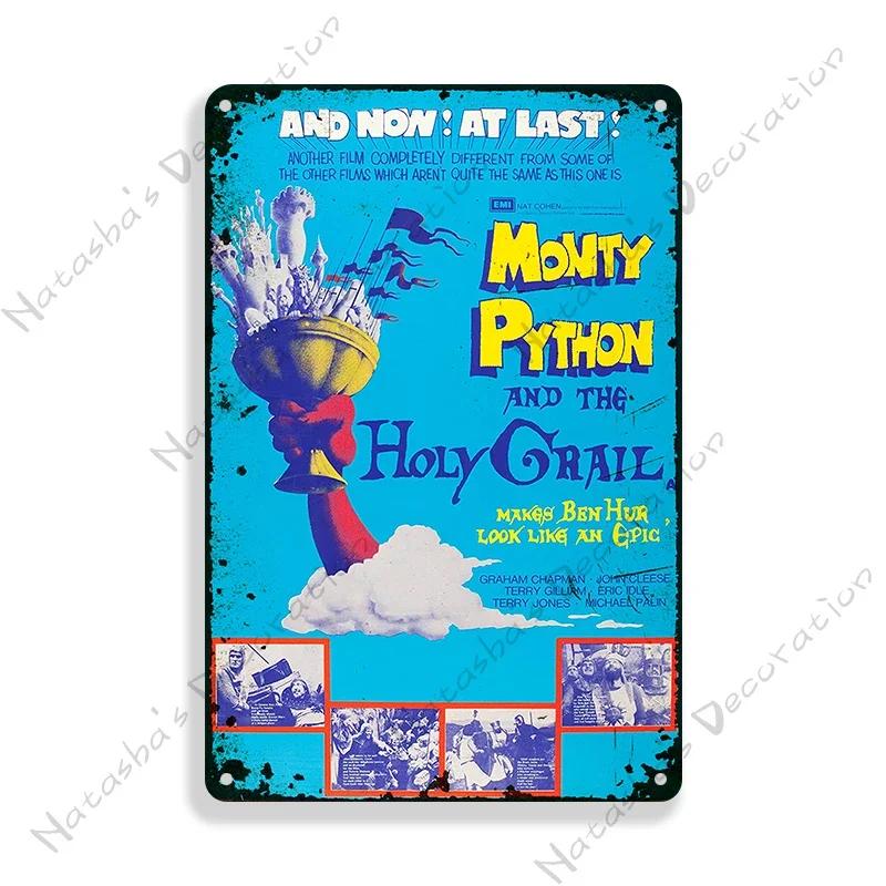 1975 British Comedy Film Monty Python and the Holy Grail Metal Tin Sign Retro Metal Signs Wall Plate Home Bar Club Metal Plaque