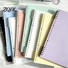 Durable Planner for Home A5 Spiral Notebook, Lined /Horizontal Grid/Blank Inner Page, Multifunctional Writing Pad Morandi Solid Color Cover Sketchbook