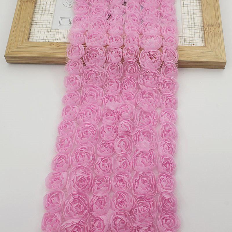 2y/lot 10cm Shabby Chiffon Rose Lace for Baby Girls Dress Clothing Romper Sewing Accessories Wedding Decorative Flowers