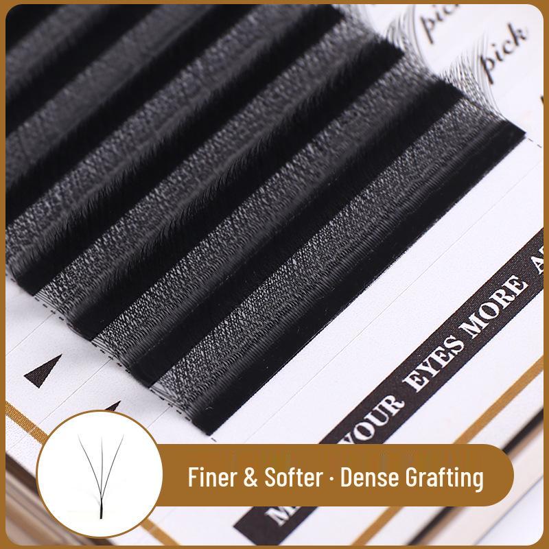 Clover 0.05 Y-Shape YY Eyelash Extensions: 1-Second Bloom, 4D Super Soft & Dense, No Root Separation - Ideal for Professional Salons.