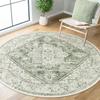 Round Retro Geometric Pattern Elegant Carpet Mat Home Decoration Beige Pink Durable Soft Anti Slip Mat Living Room Rug