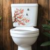 Chinese-style Watercolor Decoration Stickers for Bathroom Toilet, Featuring Peach Blossom Trees and Magpies
