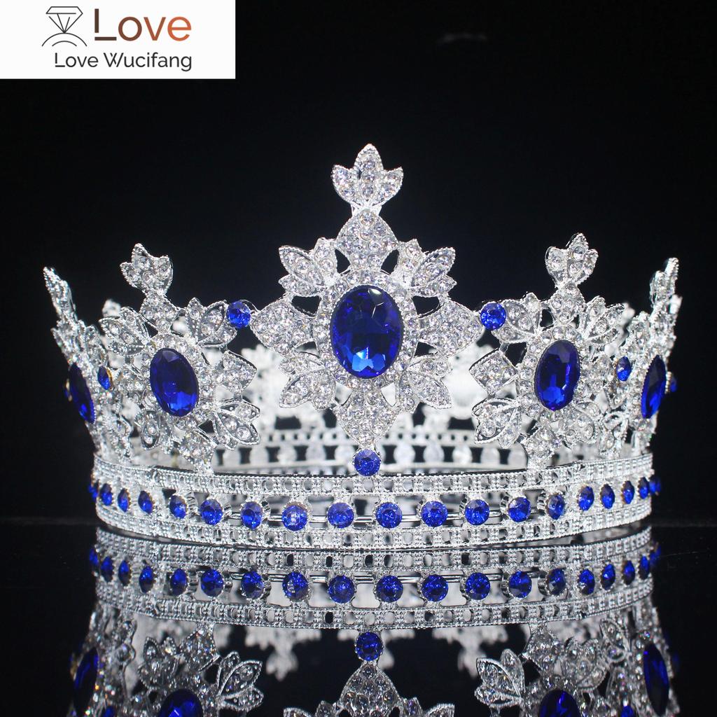 Crystal Queen King Tiaras And Crowns Bridal Diadem Women Pageant Prom Hair Ornaments Wedding Bride Headpiece Jewelry Accessories