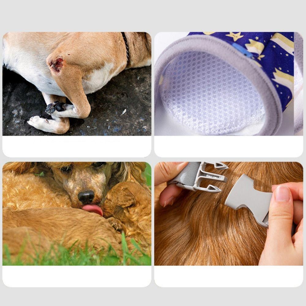 Soft Dog Front Legs Sleeve Football/Star Pattern Dog Leg Protectors  For Elbow Knee Joints
