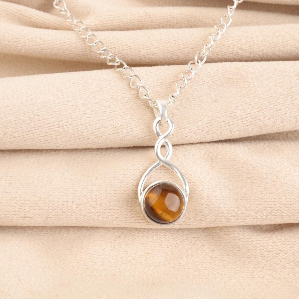 Yellow Tiger Eye Gemstone 925Sterling Silver Jewelry Handmade Women Pendant Gift CP-25-27