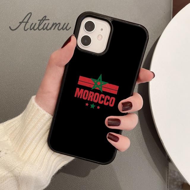 Flag of Morocco Phone Case for iPhone 11 12 13 14 Pro Max mini X XR XS SE 2020 5 6S 7 8 Plus Samsung Galaxy S21 S22 Cover shell