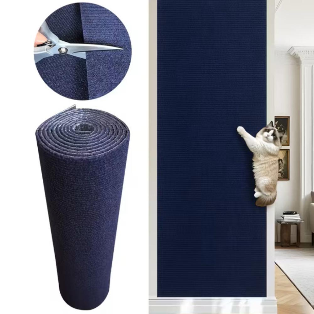 

Self-adhesive vertical sofa protective pad, wear-resistant and scratch-resistant, no chips can be cut at will, multi-functional cat scratching board 30*30*0.4cm/11.81* 11.81inch темно-синього кольору