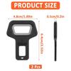 2 Pcs Car Seat Belt Extender Safety Buckle Plug Convenient for Family Kids Travel Pregnant Women Use