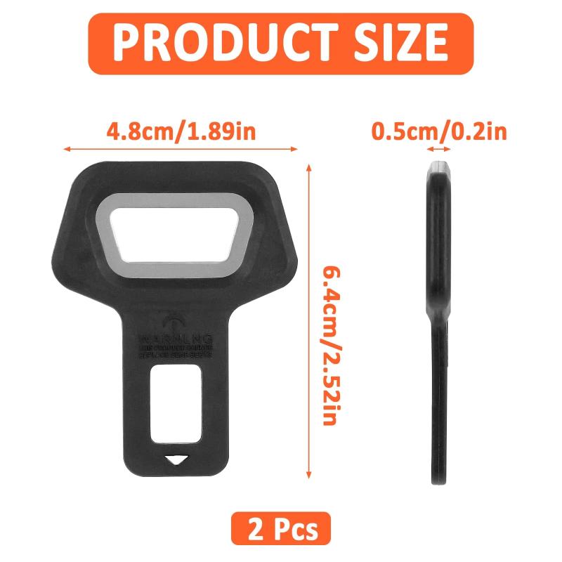 2 Pcs Car Seat Belt Extender Safety Buckle Plug Convenient for Family Kids Travel Pregnant Women Use