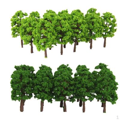 40 kusů 8 cm 1:150 plastových modelů stromů Železnice Zahrada Diorama Krajina Krajina Zelená