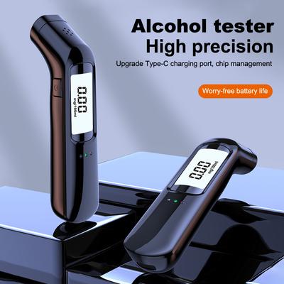Alcohol Tester Portable Non-Contact With LED Screen Display Breathalyzer USB Rechargeable Breath Alcohol Test Tool