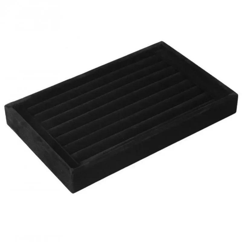 Vintage Velvet Texture Ring Plate Women's Jewelry Earring Display Rack Plate Home Jewelry Necklace Small Storage Box Wholesale