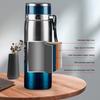1000ml Insulated Thermal Bottle with Handle Vacuum Double Insulation Cup Large Capacity Outdoor Vacuum Jar for Hot Cold Drinks