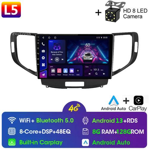 8G 128G For Honda Accord 8 Acura TSX 2008 - 2012 Car Radio GPS Android Multimedia System Navigation Auto BT No 2 Din DVD