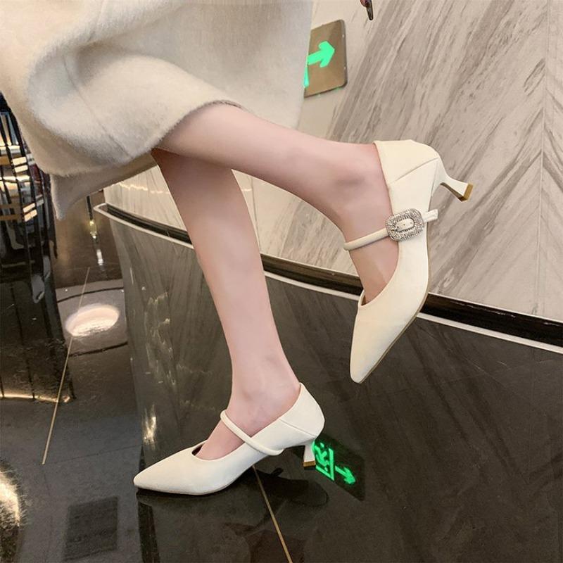 Fashion 2025 spring Women's Shoes European and American Designer Fashion Style High Heels Fashion Show Party Shoes PU Leather High Heels